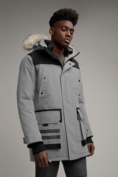 Chamarras Canada Goose Hombre Mexico - Erickson Abrigos Grises Oscuro CP3084967